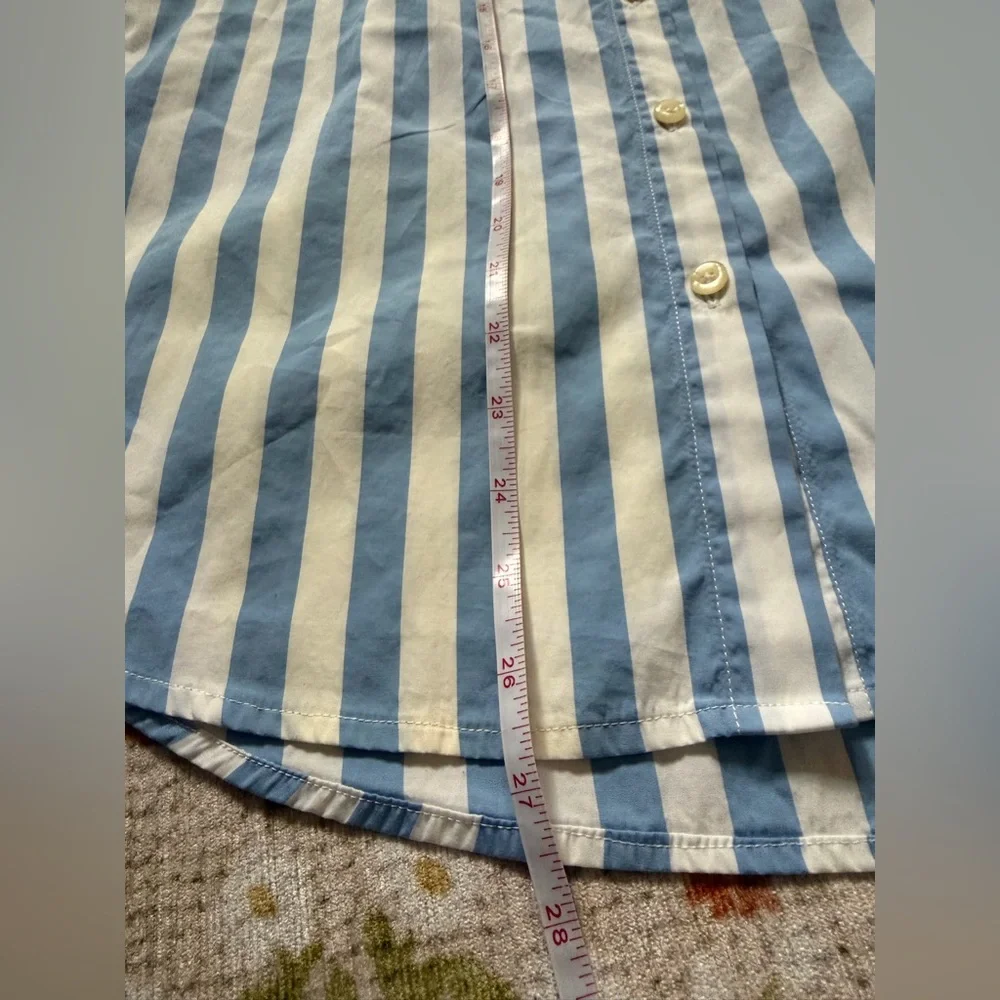 KULE The Hutton Shirt White & Blue Striped Button Down Long Sleeve Cotton, XS - Picture 8 of 11